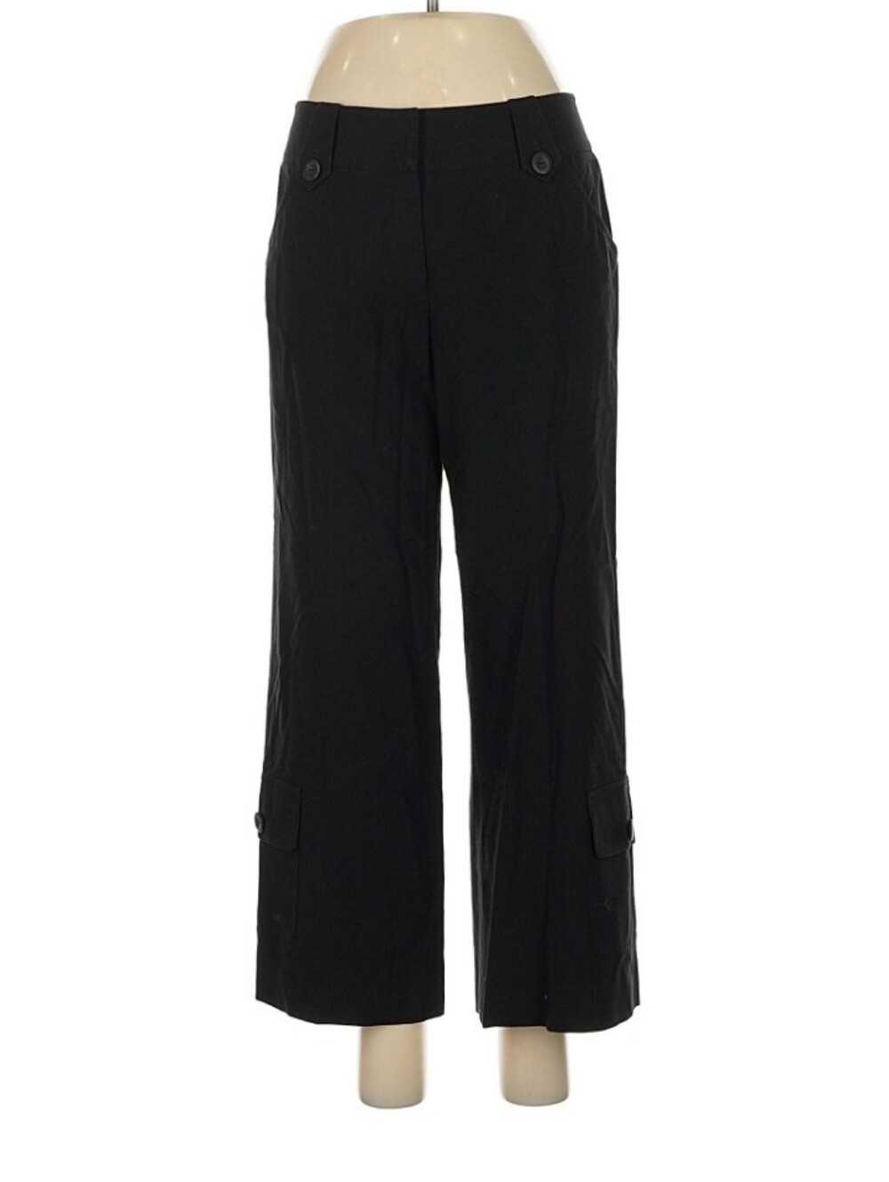 🍁🍂 Classiques Entier Size 6 Black Tailored Cropped Pants
